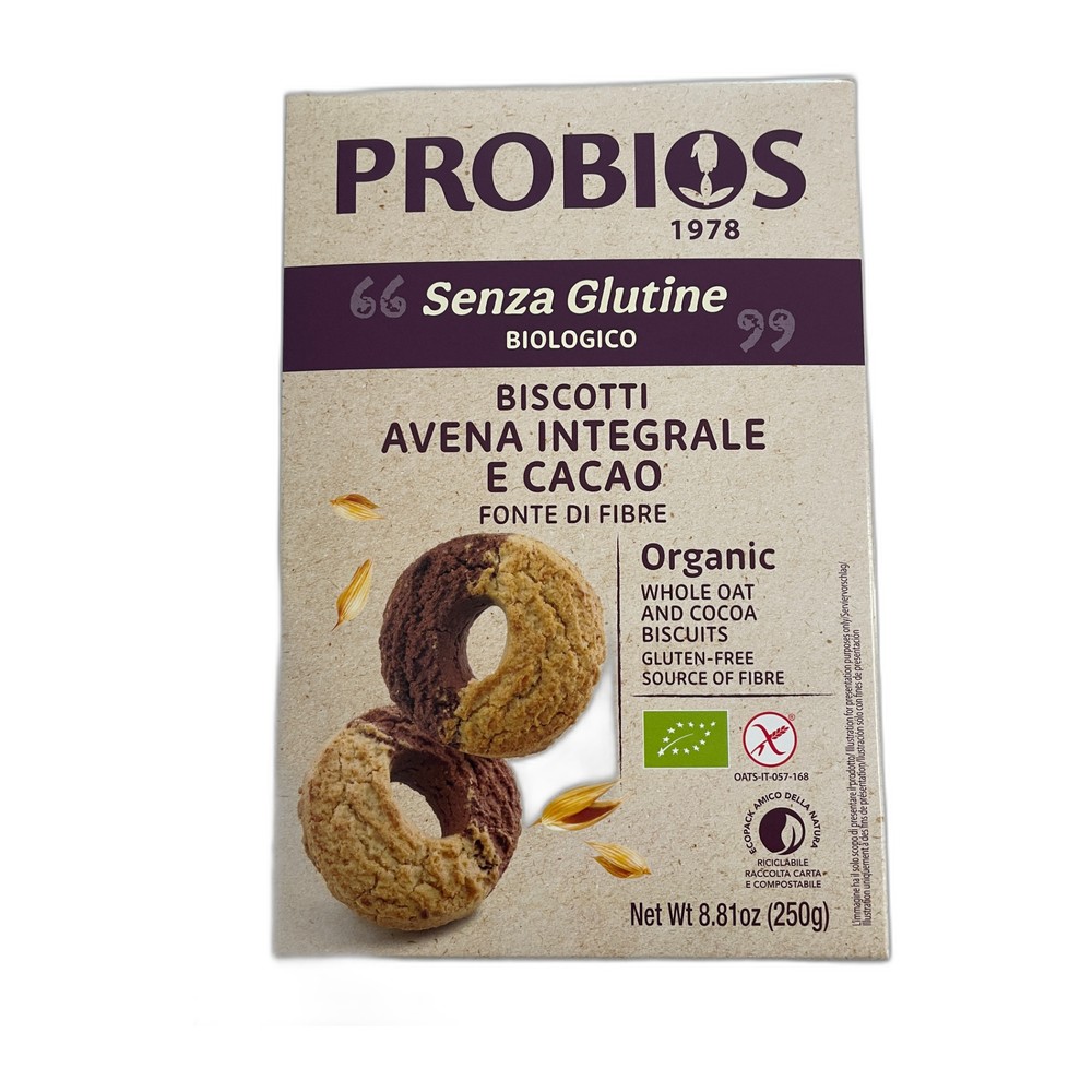 Biscotti Avena Integrale e Cacao Bio