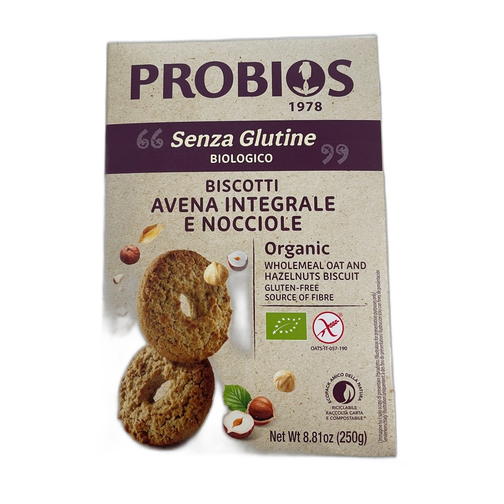 Biscotti Avena Integrale e Nocciole Bio