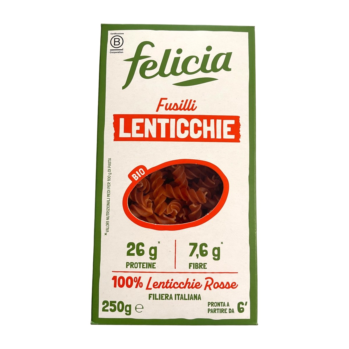 Fusilli Lenticchie Rosse Bio