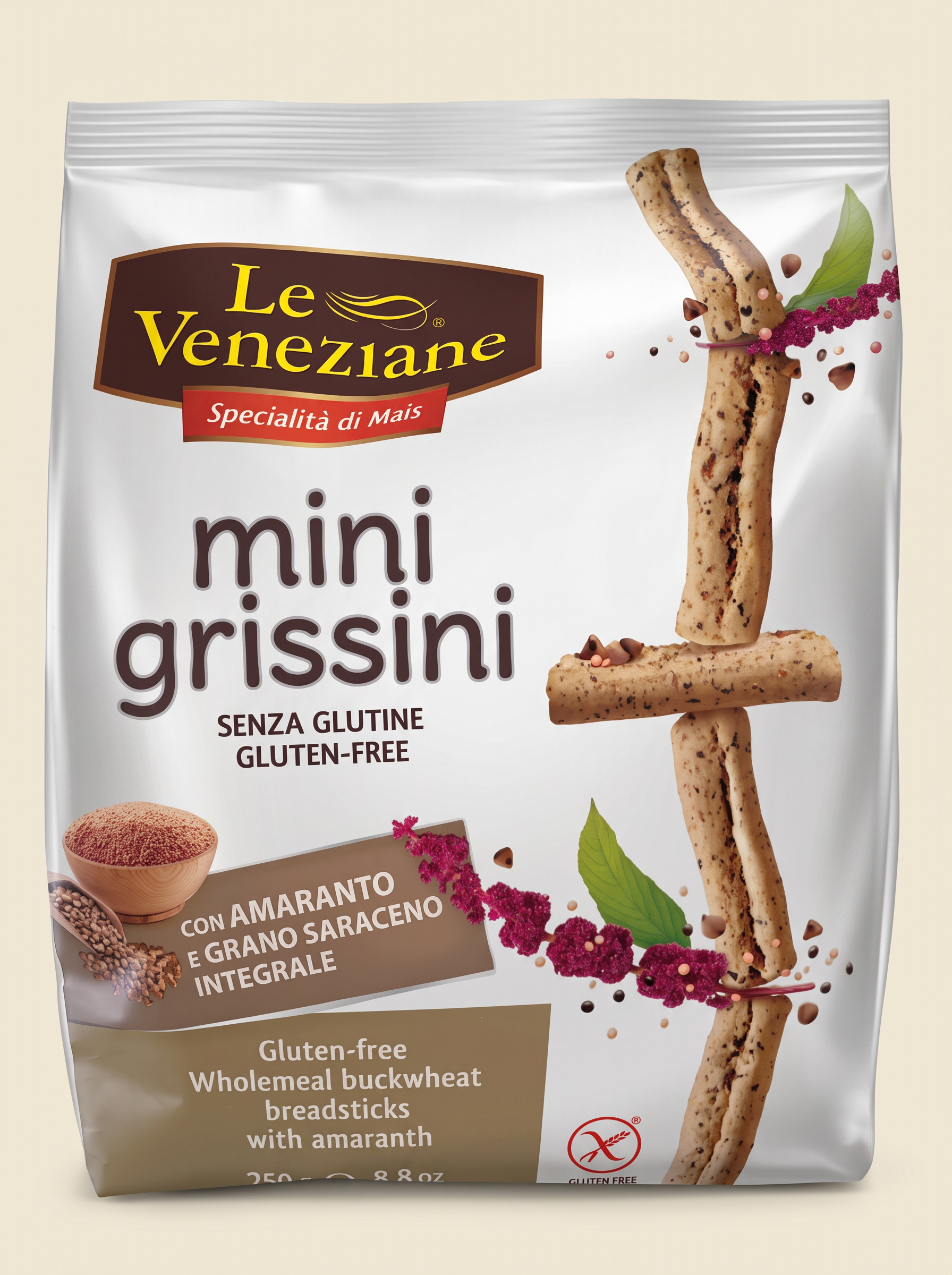 Mini Grissini con Amaranto e Grano Saraceno Integrale