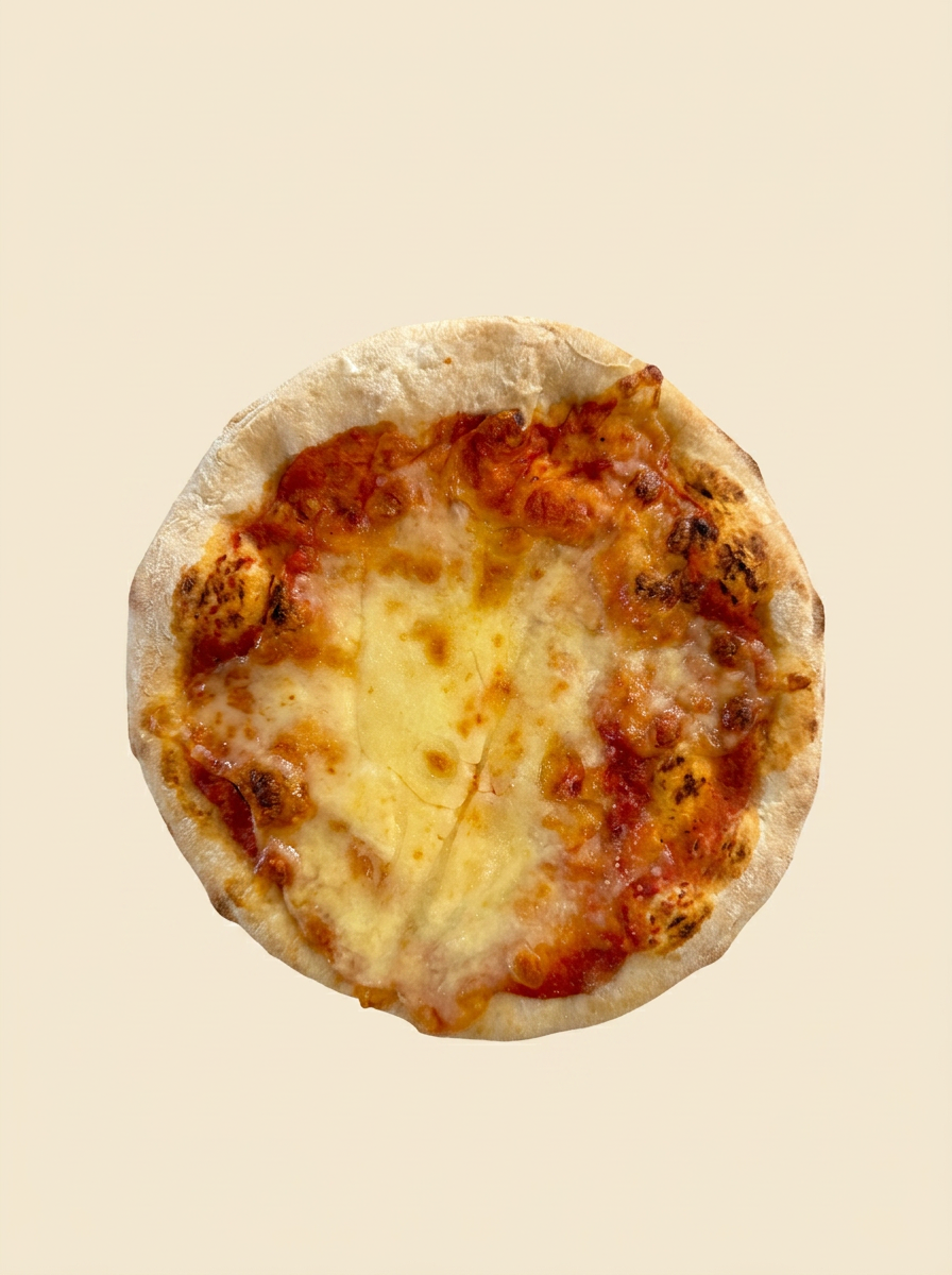 Pizza fresca senza glutine appena sfornata